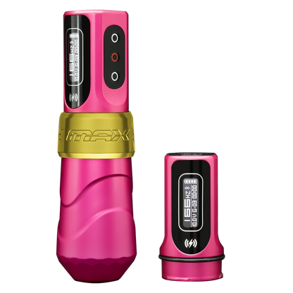 Flux Max Bubblegum Bliss w/ 2 PowerBolts II - FK Irons - Precision Tattoo Machines