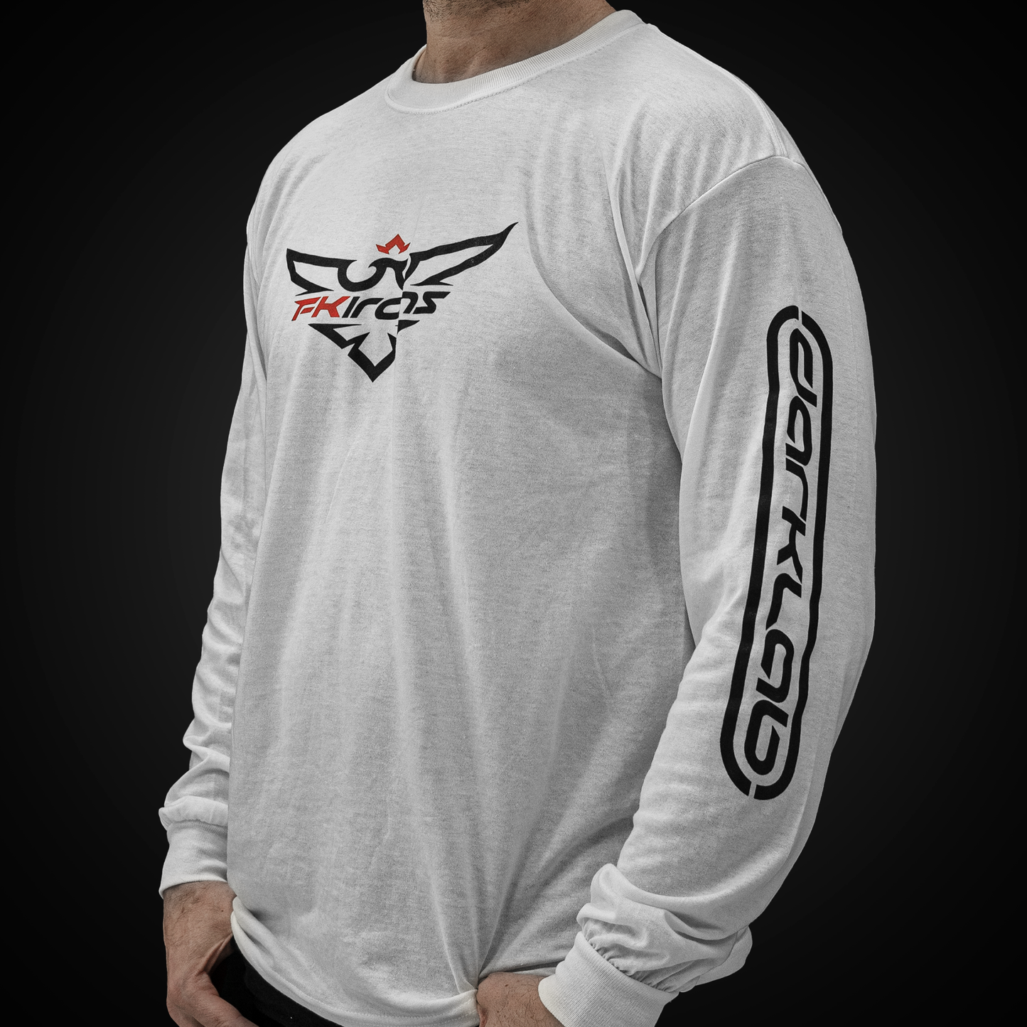 Darklab White Long Sleeve T Shirts