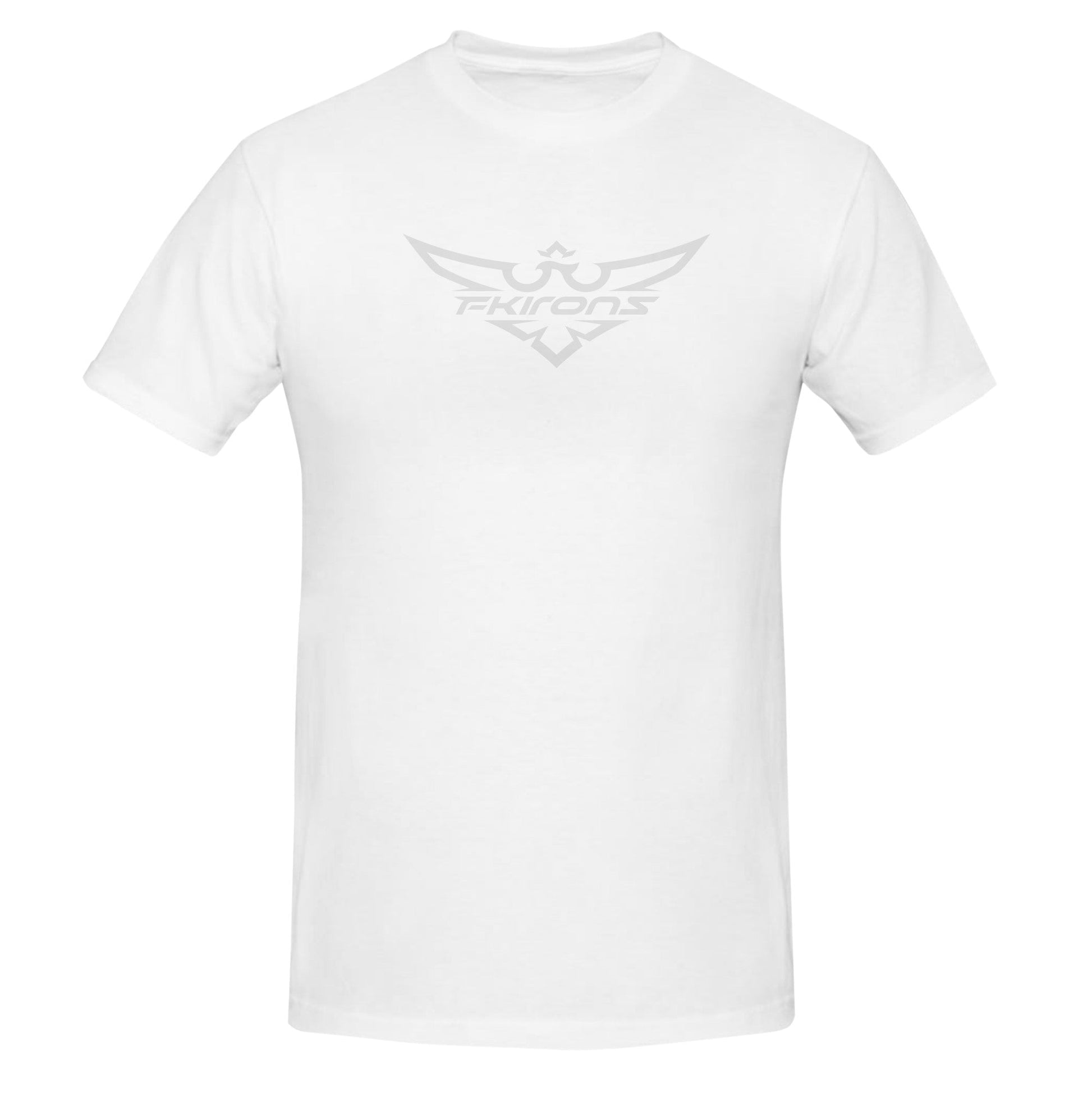 WHITE AND GREY FK IRONS LOGO T SHIRT